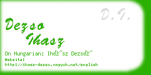 dezso ihasz business card